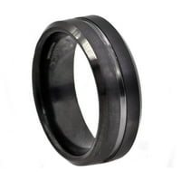 Мъжки черно покритие Волфрам лента пръстен
