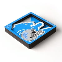 НФЛ Детройт Лайънс 3д лого серия Магнит
