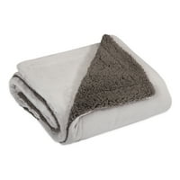 Арли самостоятелно затопляне отопление хвърлят одеяло-обратим Шерпа руно за легло или диван или стол или