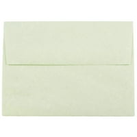 Пликове, 4.8х6. 5, зелен пергамент, пакет 25