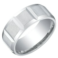 Мъжки вдлъбнат дизайн с четка покритие комфорт годни пръстен в Стерлингово Сребро