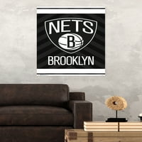 Бруклин Нетс - Плакат С Лого, 22.375 34