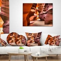 Дизайнарт Брайт Каньон антилопа-пейзаж снимка хвърлят възглавница-12х20