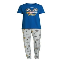 Мъжки Графичен Комплект за сън Тройник и панталони за сън, 2 части, размери ХС-3ХЛ