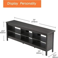Класическа стойка за Телевизор с шкафове за всекидневна, дървена конзолна маса за спалня, Черна