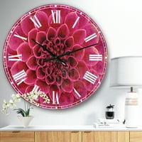 Дизайнарт' тъмно розови абстрактни цветни венчелистчета ' традиционен стенен часовник
