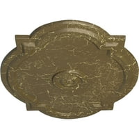 Екена Милуърк 1 4 В 3 8 Х 1 П Валс Таван Медальон , Ръчно Рисуван Мисисипи Кален Пращене