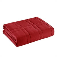 Олекотено одеяло за легло в тъмно червено