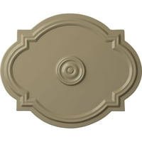 Екена Милуърк 1 4 В 3 8 Х 1 П Валс Таван Медальон , Ръчно Рисувана Пустиня Гоби