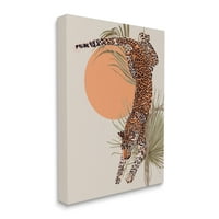 Ступел Индъстрис джунгла котка леопард връхлита оранжева слънчева палмова листа, 30, проектирана от Рос Русева