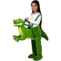 Плътен зелен Дино малко дете Хелоуин костюм, 3-4Т