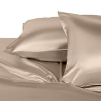 Марте сатенено копринено двойно легло комплект-Комплект двойни листове-Монтиран лист, плосък лист, калъфка