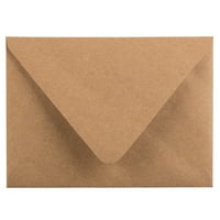 Хартия и плик пликове за Вфлап, 3 4, кафяв крафт, в опаковка