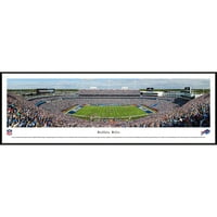 Бъфало Билс-Дворна линия на стадион Ралф Уилсън - черни панорами на НФЛ Принт със стандартна рамка