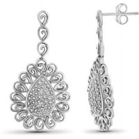 Бижутериклуб бели диамантени обеци за жени стерлинги сребро-бели диамантени шипове-хипоалергенни стерлинги